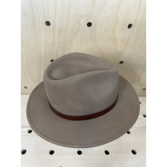 Brixton Messer Fedora Hat Cruelty Free Wool Sand Size 6 3/4 XS Unisex $75 - Picture 3 of 15
